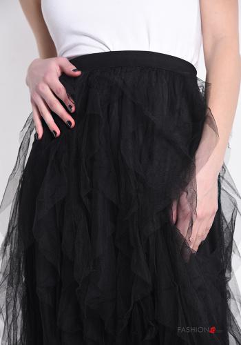 Gonna tulle Longuette con balze con elastico - ph 4