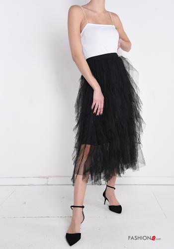 Gonna tulle Longuette con balze con elastico - ph 5