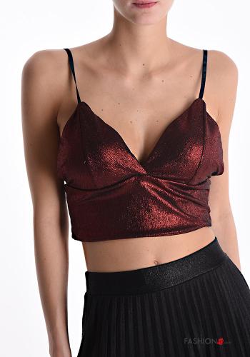 Top lurex scollo a V