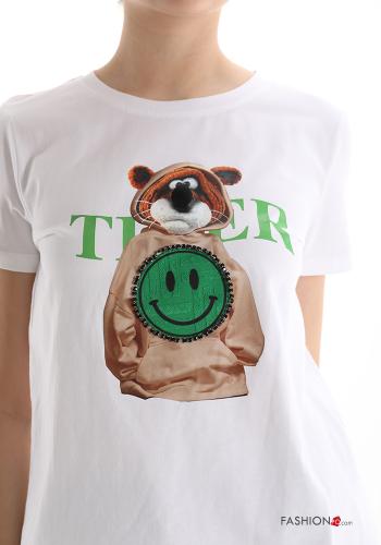 T-shirt in Cotone Fantasia stampata - ph 4