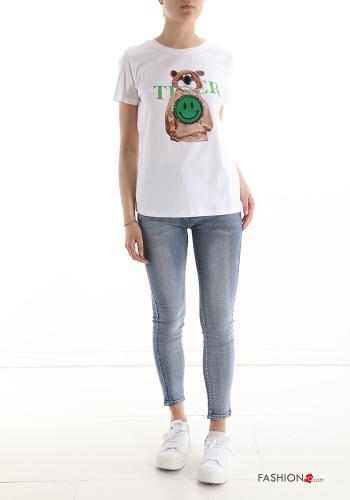 T-shirt in Cotone Fantasia stampata - ph 5