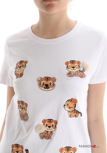 T-shirt in Cotone Fantasia stampata - ph 4