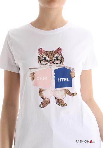 T-shirt in Cotone Fantasia stampata - ph 4