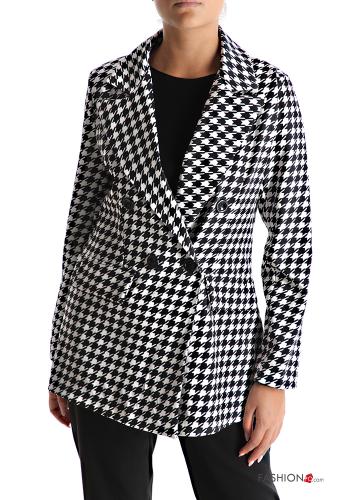 Blazer Fantasia pied de poule con bottoni