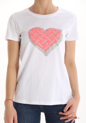 T-shirt in Cotone Fantasia stampata