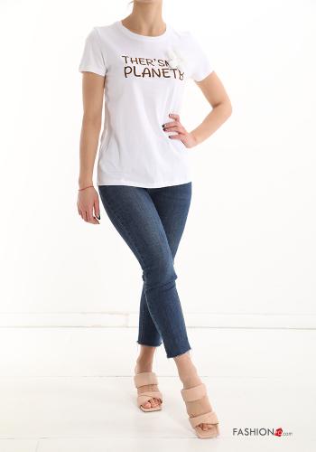 Lettering print Cotton T-shirt - ph 5