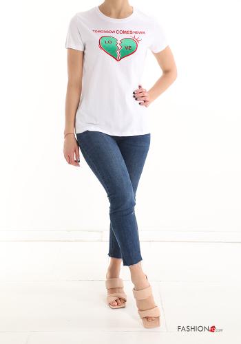 T-shirt in Cotone Fantasia stampata - ph 5