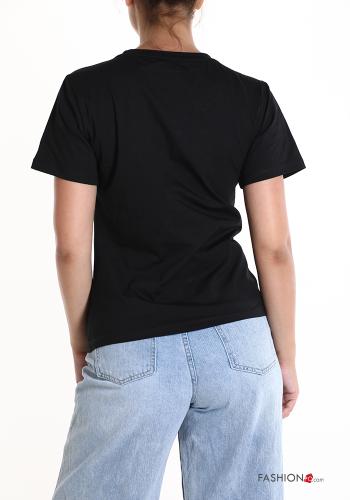 T-shirt in Cotone con strass - ph 2