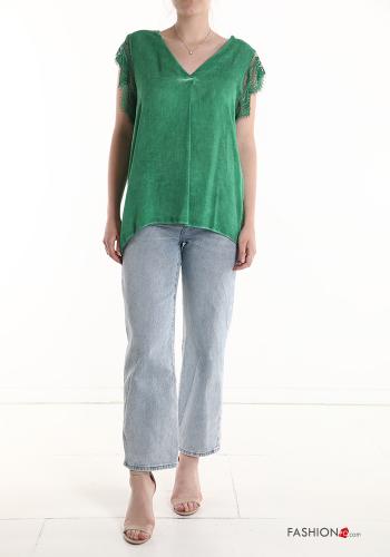 Blusa maniche corte scollo a V - ph 5