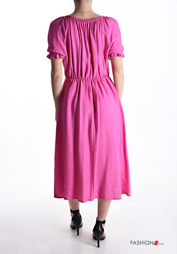 short sleeve long Dress with bow - ph 2