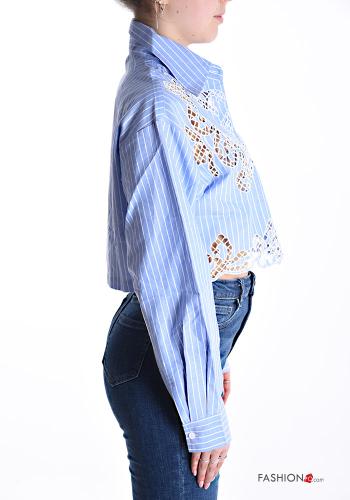 Camicia in Cotone corto maniche lunghe con colletto con bottoni - ph 3