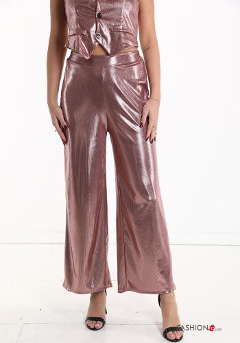 Traje de mujer metalizado con botones con elástico - ph 5