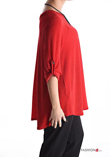 Blusa con collana maniche a tre quarti - ph 3
