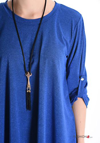 Blusa con collana maniche a tre quarti - ph 4