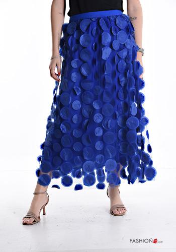 Gonna tulle chiffon con fodera con elastico