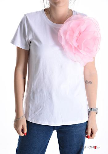 T-shirt in Cotone girocollo tulle maniche corte - ph 1