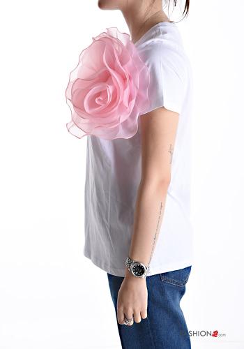 T-shirt in Cotone girocollo tulle maniche corte - ph 3