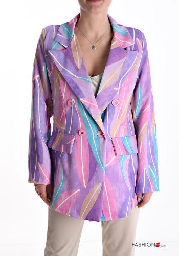 Blazer croisé à Imprimé Géométrique - ph 1