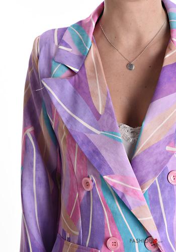 Blazer croisé à Imprimé Géométrique - ph 4