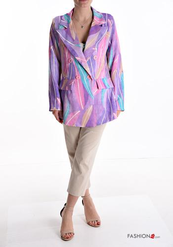 Blazer croisé à Imprimé Géométrique - ph 5