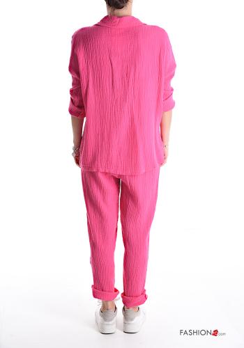 Cotton Co-ord with buttons with elastic with pockets - ph 2