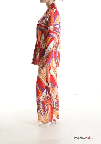 Geometric pattern Suit with buttons - ph 3