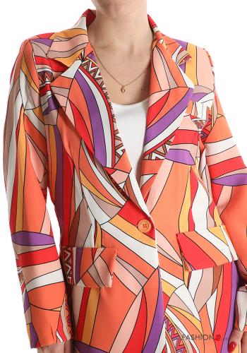Geometric pattern Suit with buttons - ph 4