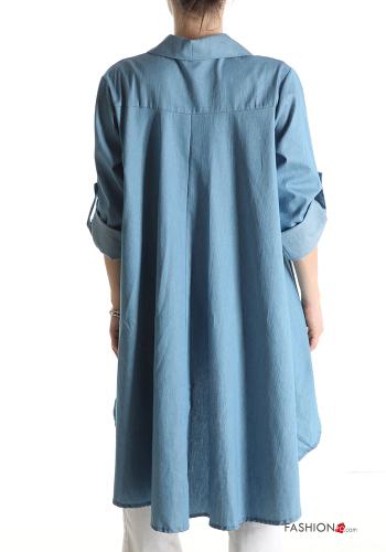 Chemise en Coton asymétrique manches à trois-quarts - ph 2