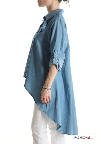 Chemise en Coton asymétrique manches à trois-quarts - ph 3