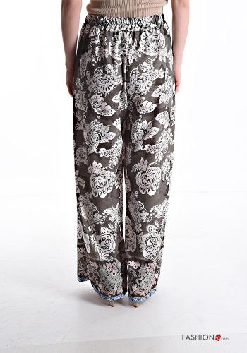Pantalone wide leg lungo con tasche con elastico - ph 2