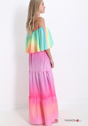 Robe Imprimé coloré à volants - ph 3