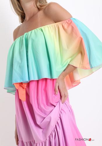 Robe Imprimé coloré à volants - ph 4