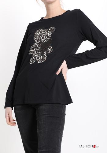 Camisola de mangas compridas em Algodão Padrão Estampado - ph 1