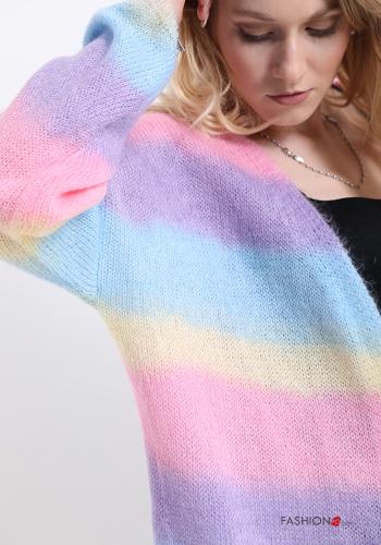 Strickjacke aus Mohair Gestreiftes Muster - ph 4
