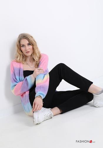 Strickjacke aus Mohair Gestreiftes Muster - ph 5