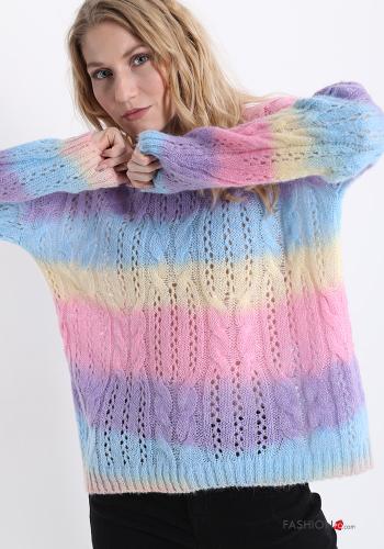 Pull en Mohair Imprimé à rayures - ph 1