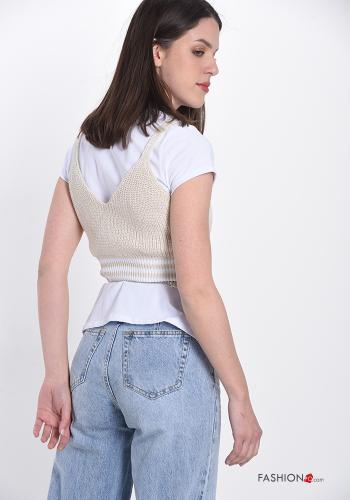 lurex Cotton Tank-Top with T-shirt - ph 2