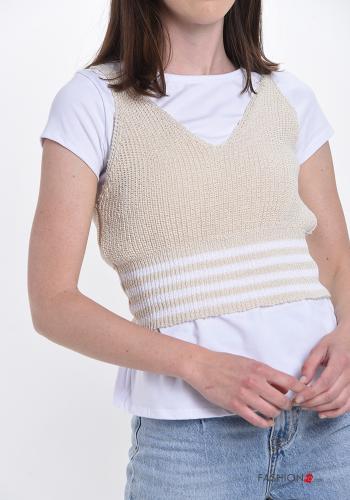 lurex Cotton Tank-Top with T-shirt - ph 4