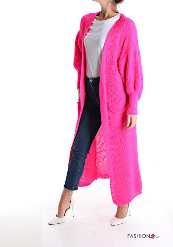 long sleeve long Cardigan with pockets - ph 3