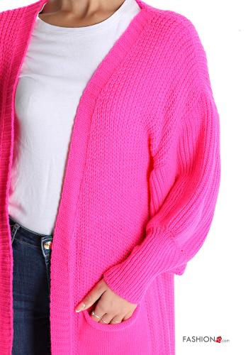long sleeve long Cardigan with pockets - ph 4
