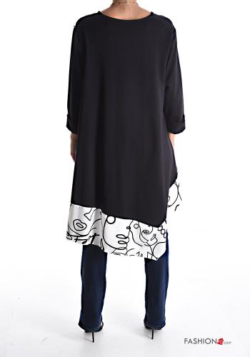 Patterned asymmetrical Cotton Tunic with pockets - ph 2