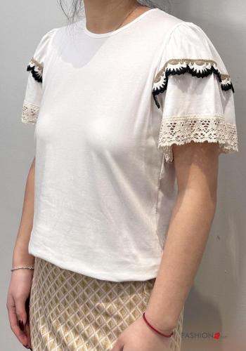 T-shirt in Cotone pizzo - ph 1