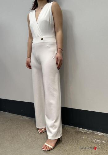 sleeveless Jumpsuit with buttons