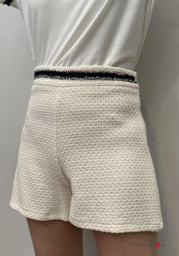 Shorts en Coton avec fermeture éclair
