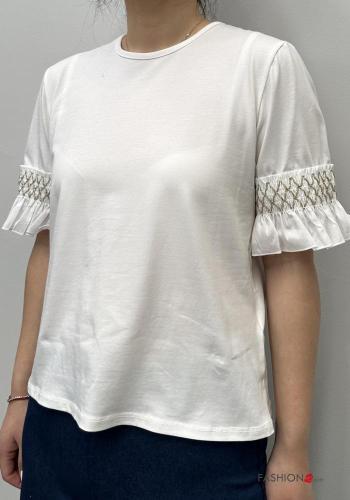 T-shirt in Cotone girocollo lurex maniche corte - ph 1
