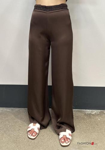 Pantalone lungo raso lurex con elastico - ph 1