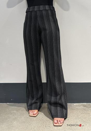 Streifenmuster lange Hose mit gummizug - ph 1