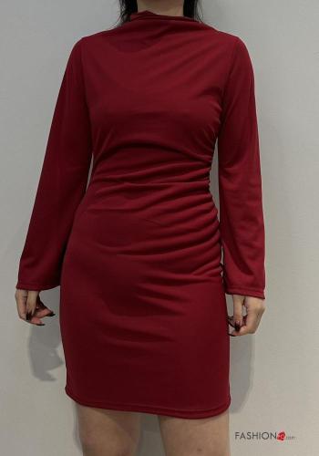 lange ärmel kurz Kleid Rollkragen- - ph 1