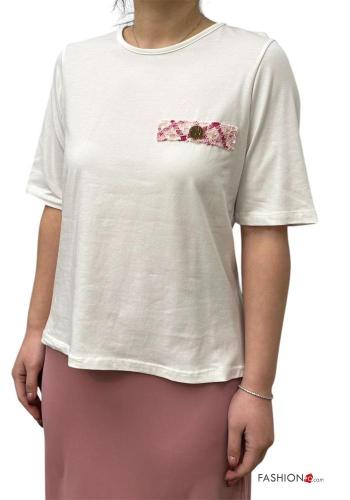 short sleeve crew neck Cotton T-shirt - ph 1