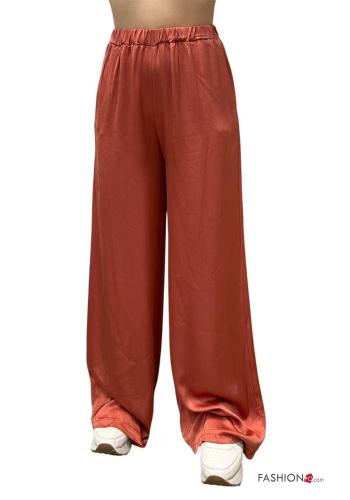 Pantalon wide leg avec poches avec élastique